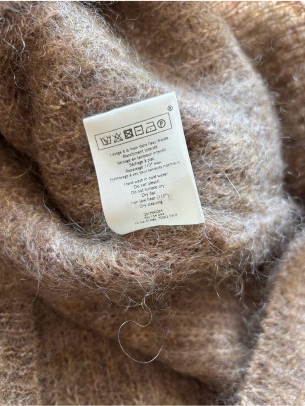 Sezane Lucy Ballon Sleeve Kid Mohair Jumper - Picture 8 of 8